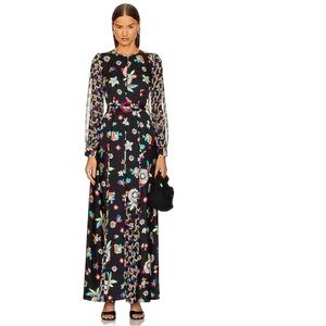 Diane Von Furstenberg Elliot Maxi Dress Black 10